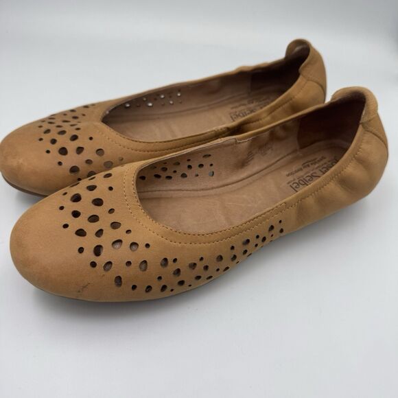 Josef Seibel Pippa Ballet Flat Womens Shoes Leather Die Cut Tan Brown 40 8.5 - Picture 2 of 5